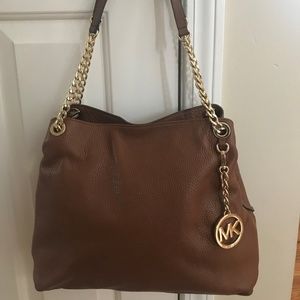 Michael Kors Brown Leather & Gold Accents